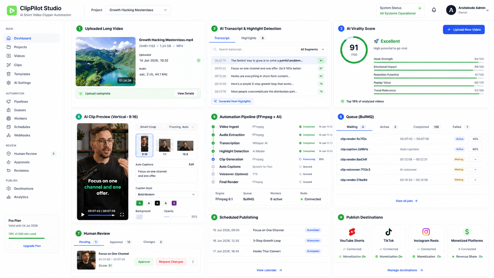 ClipPilot Studio preview